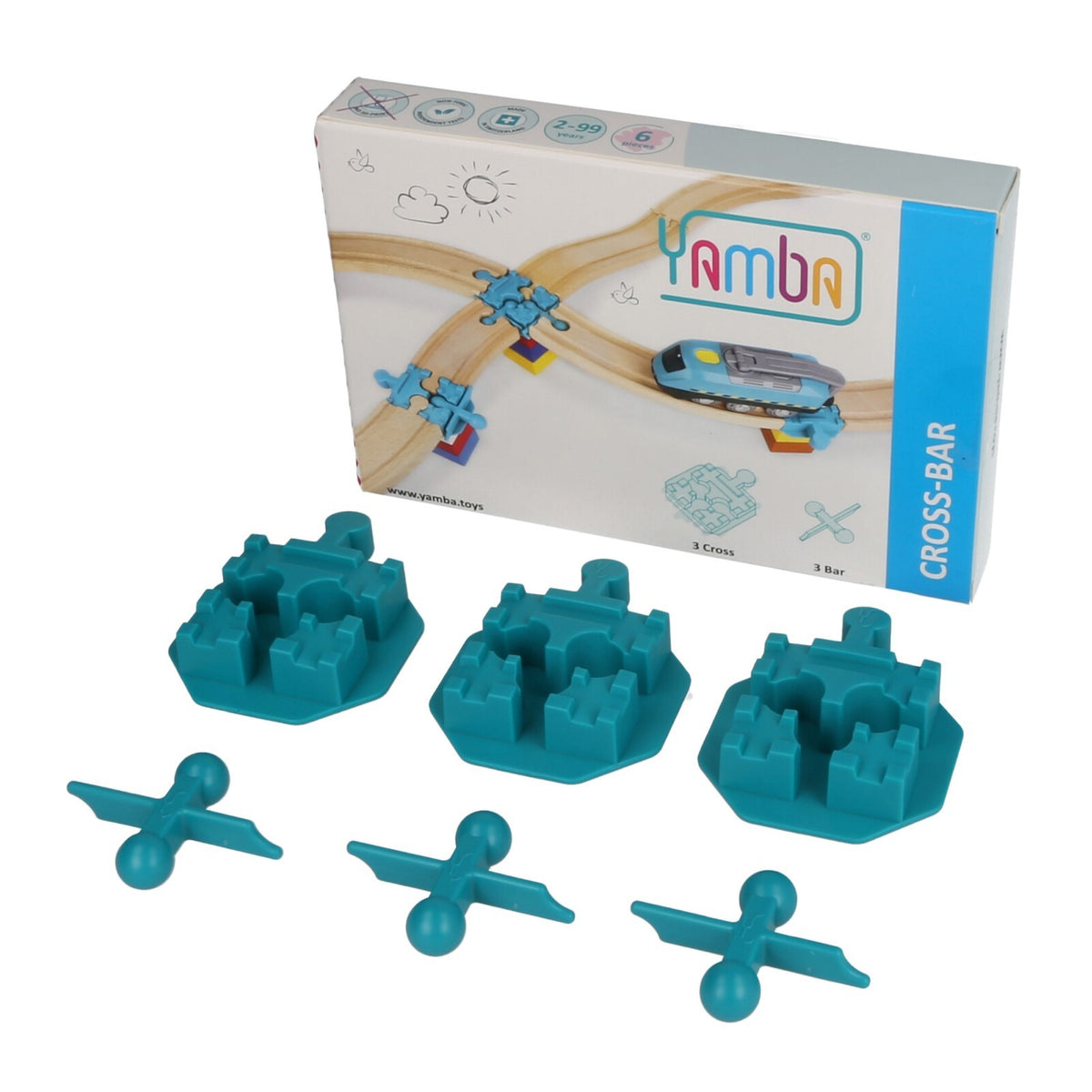 Yamba Cross-Bar-Verpackung mit drei Cross-Adaptern und drei Bar-Verbindern