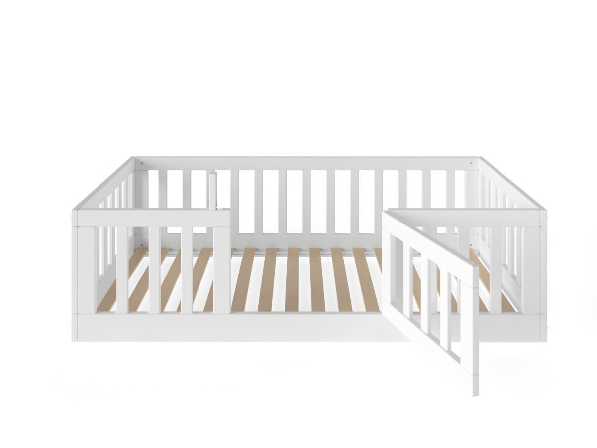 YappyCasa Montessori-Bodenbett mit Schutzgitter