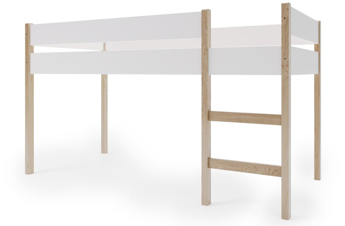 YappyGrott Halbhochbett 90x200 cm Weiß