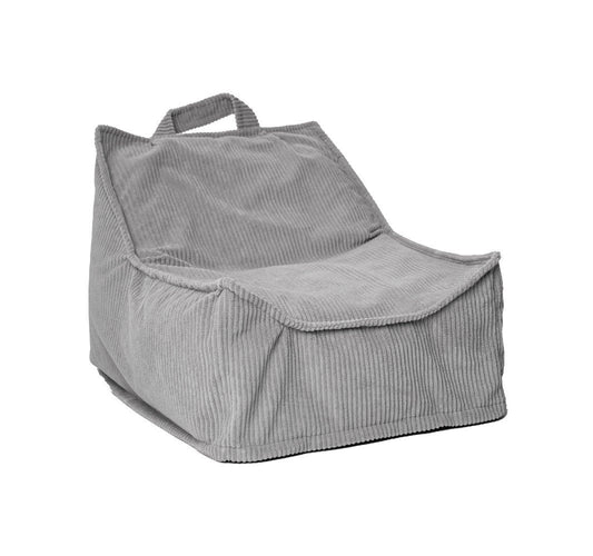 YappyHug beanbag Light grey – Ergonomische zitzak (80×70×50 cm) - Beanbag