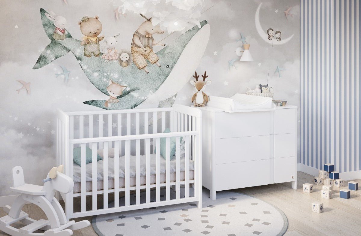 YappyLull Babybett und YappyClassic Wickelkommode in Weiß