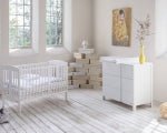 YappyQu Babybett und YappyClassic Wickelkommode in Weiß