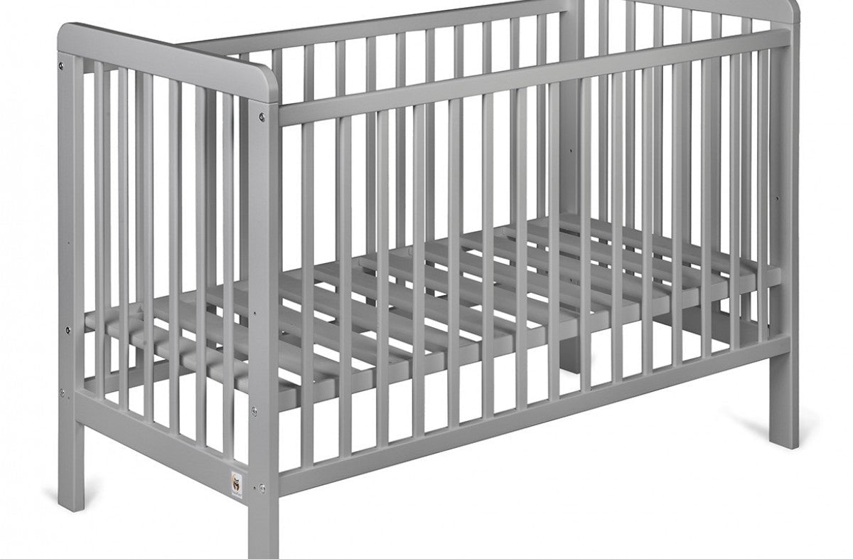 YappyUno Babybett und YappyClassic Wickelkommode in Hellgrau