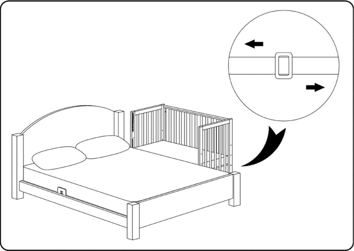 Babybett mit YappySafe neben dem Elternbett