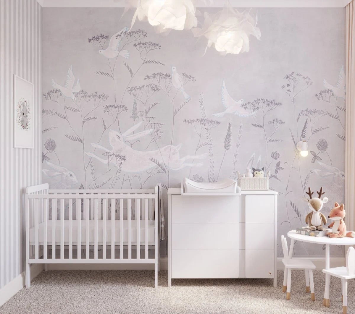 YappyUno Babybett mit passender Wickelkommode im Babyzimmer