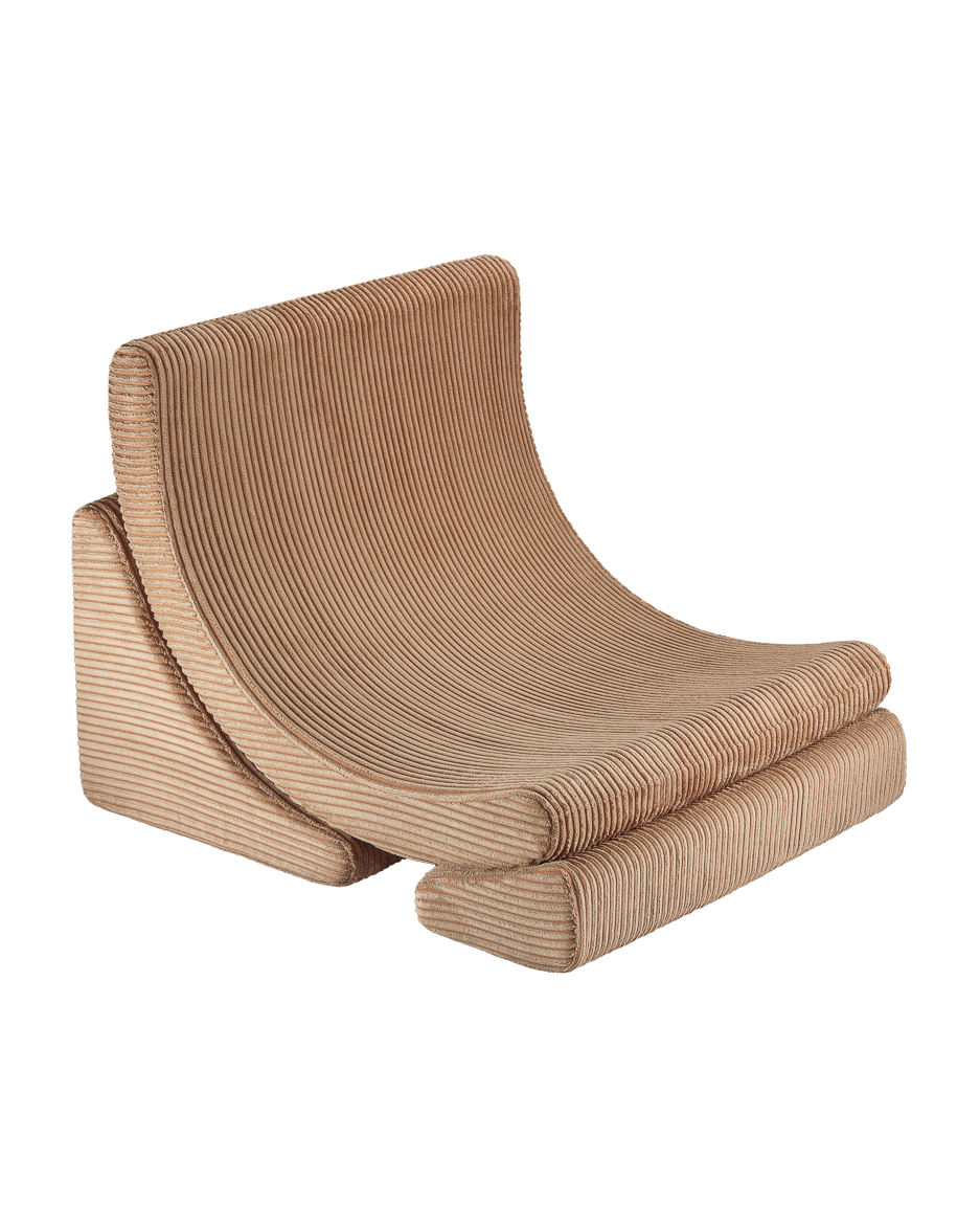 Wigiwama Moon Chair Toffee - ribstof loungestoel