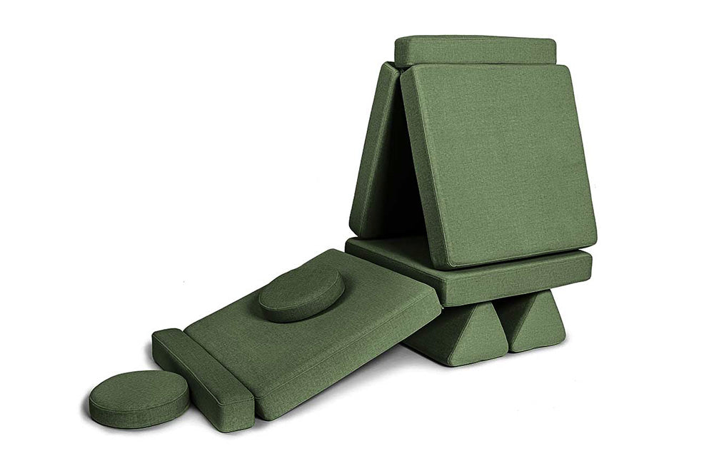 Shappy Play Sofa Ultra Plush Bottle Green