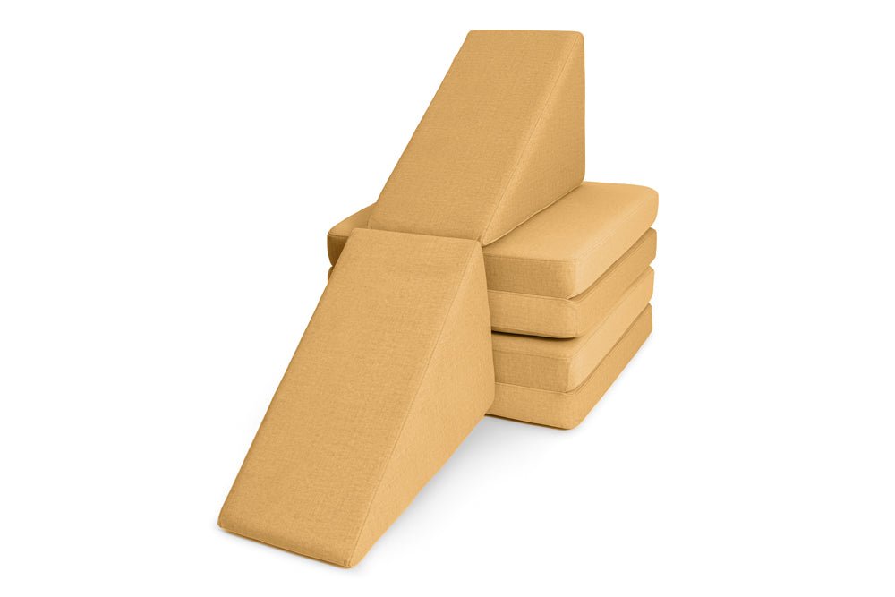 Shappy Slide Original 80 cm in Mustard — twee glijbanen naast elkaar